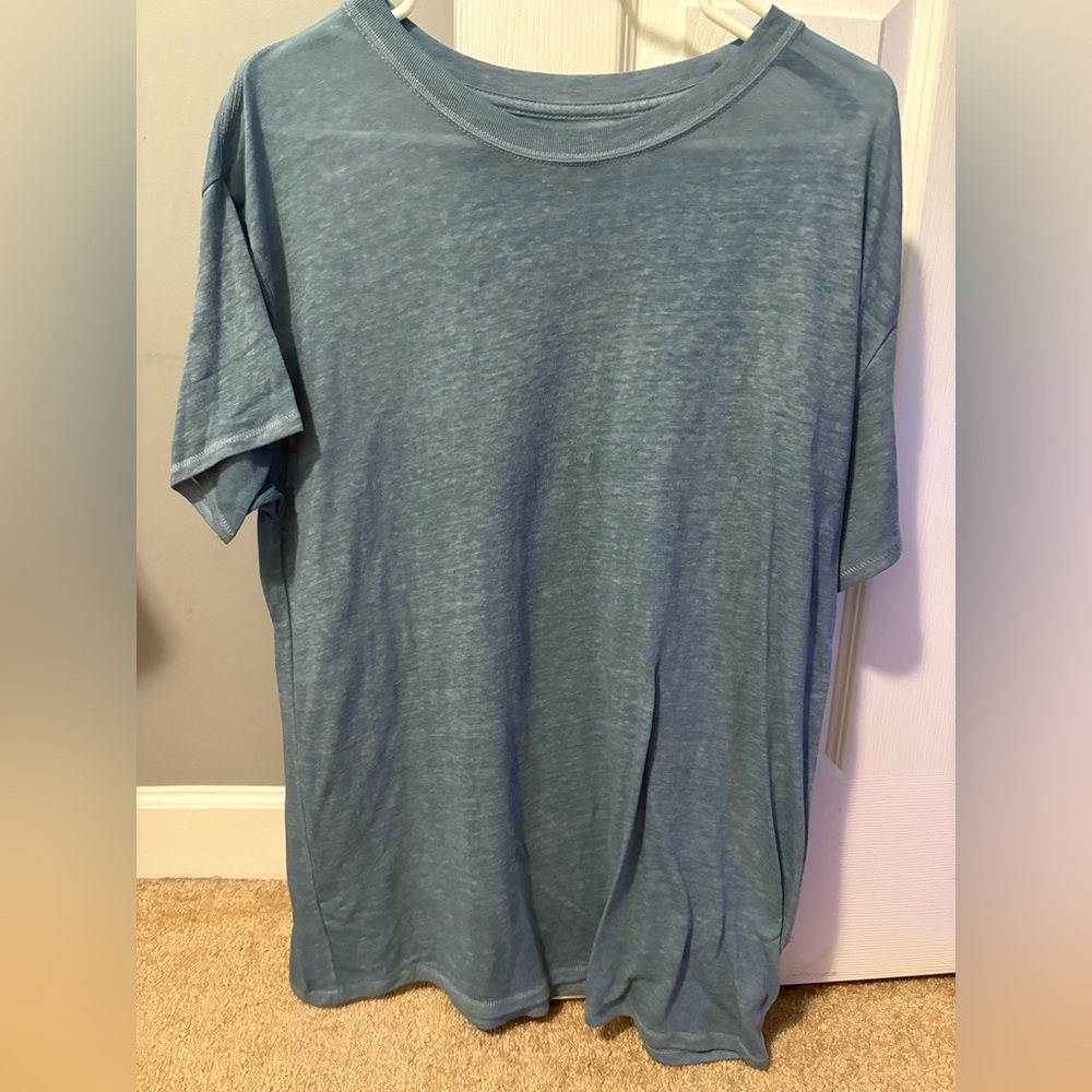 Aeropostale Heathered Blue Short Sleeve Tee